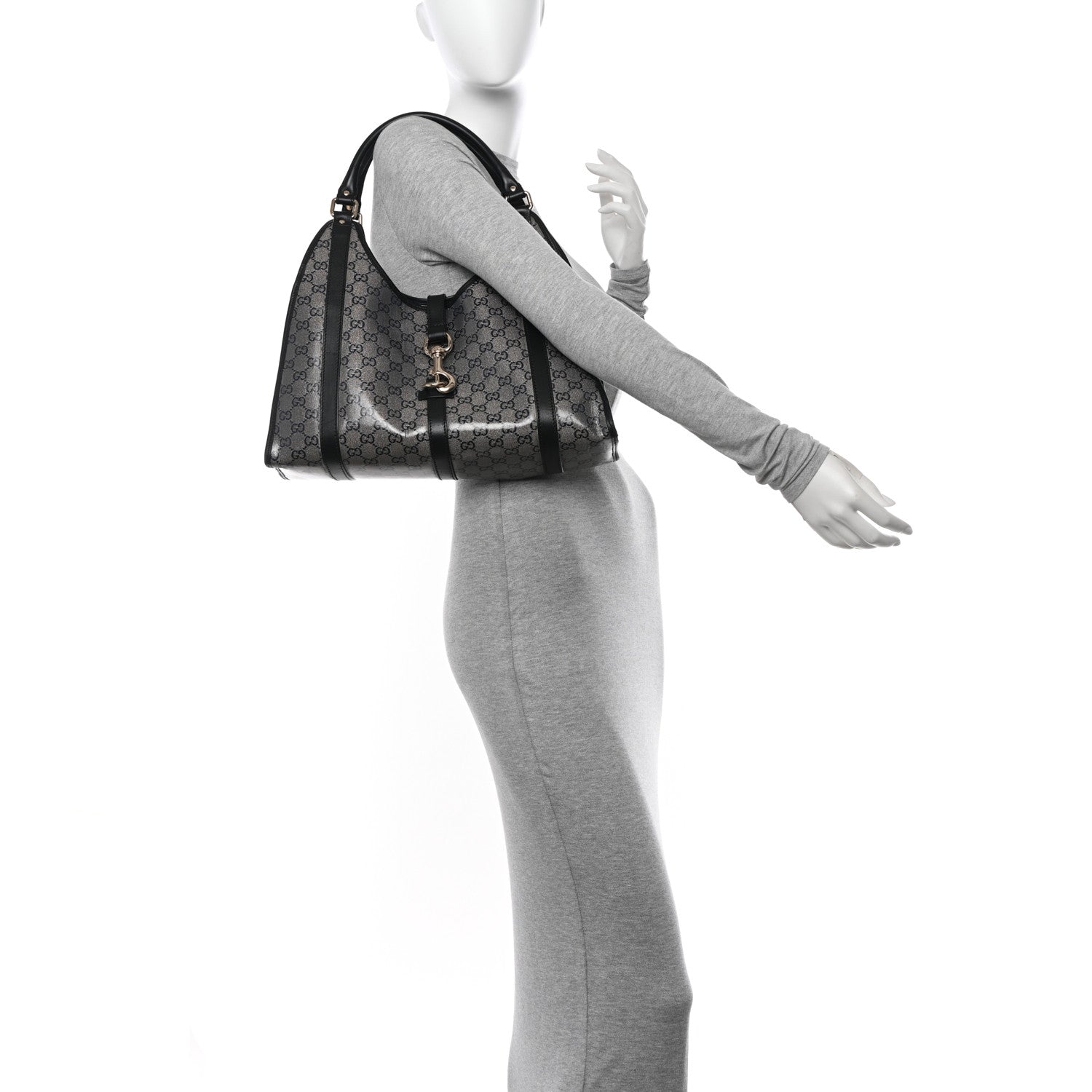 Gucci Crystal Monogram Medium Joy Shoulder Bag Black 2 of 11