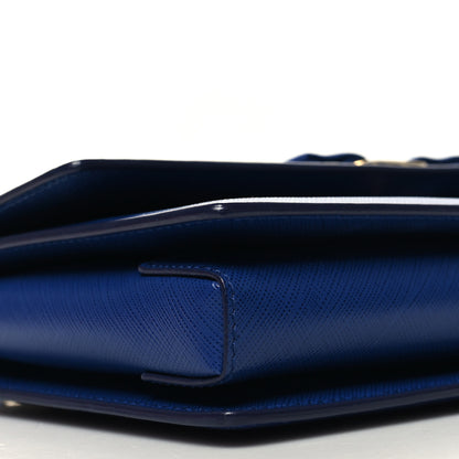 Salvatore Ferragamo Printed Calfskin Ginny Shoulder Bag Blue 9 of 11