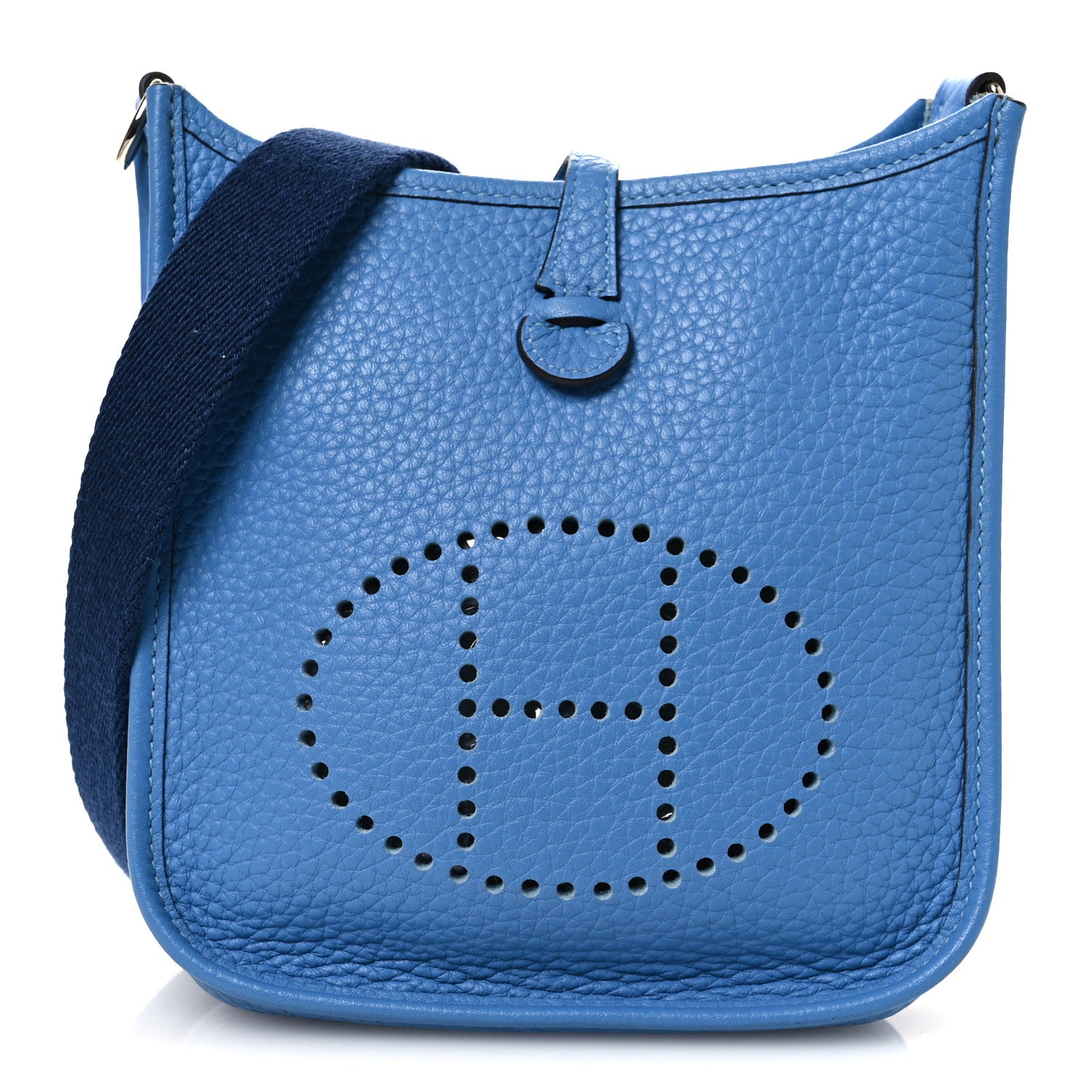 Hermes Taurillon Clemence Amazone Evelyne TPM  Bleu Paradis Saphir 1 of 14