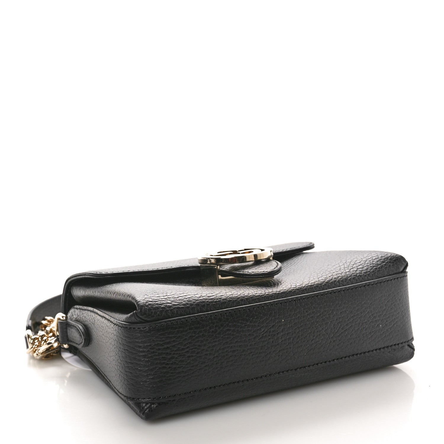 Gucci Dollar Calfskin Interlocking G Crossbody Bag Black 4 of 10