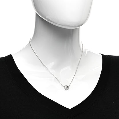 Christian Dior 18K White Gold Diamond Rose Des Vents Necklace 2 of 4