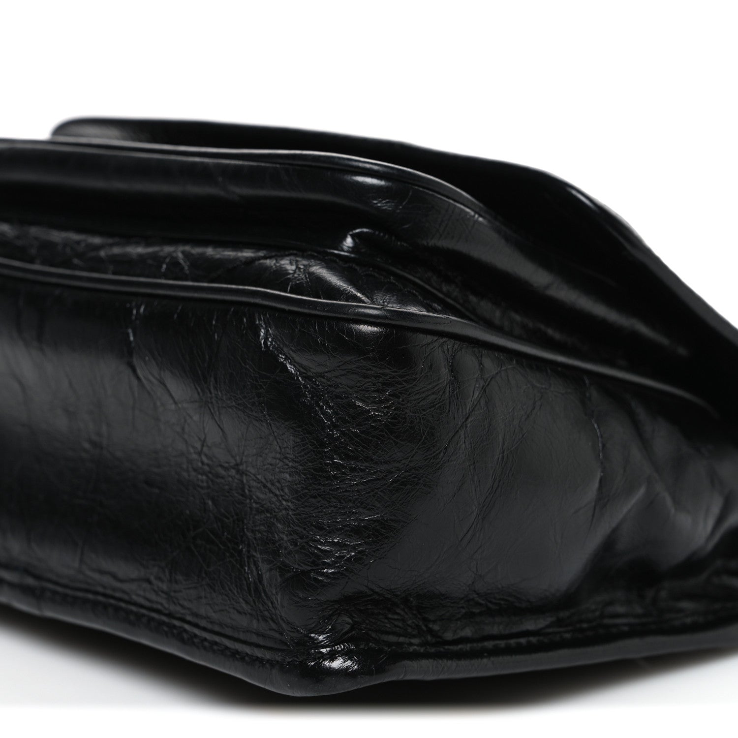 Saint Laurent Crinkled Calfskin Matelasse Monogram Baby Niki Chain Satchel Black 10 of 10