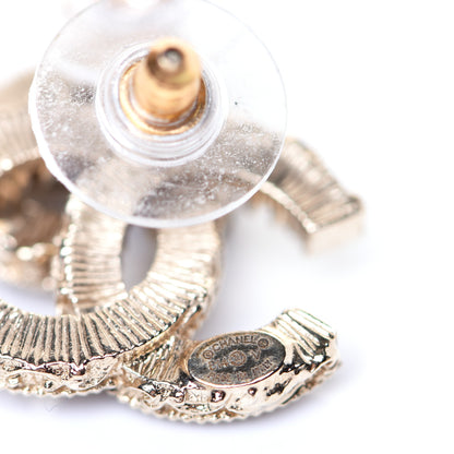 Chanel Enamel CC Baroque Earrings Black Gold 4 of 4