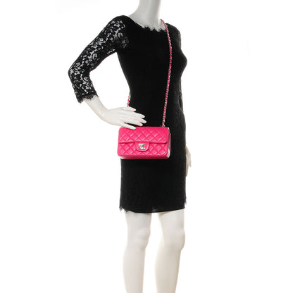 Chanel Lambskin Quilted Mini Flap Dark Pink 2 of 8