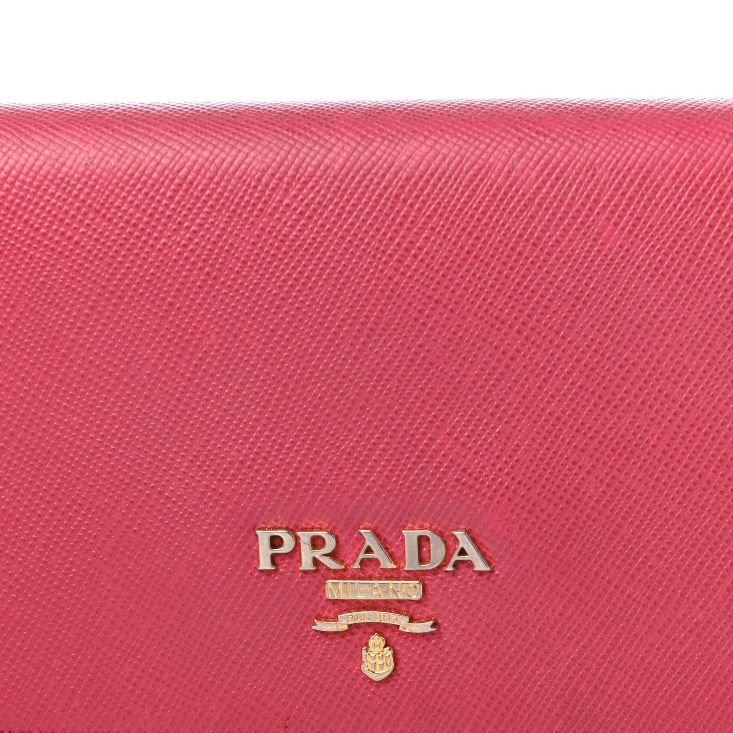 Prada Saffiano Metal Continental Flap Wallet Peonia 6 of 8