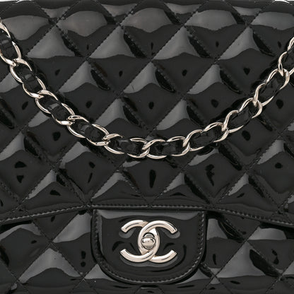 Chanel Patent Quilted Jumbo Single Flap Black 8 of 12