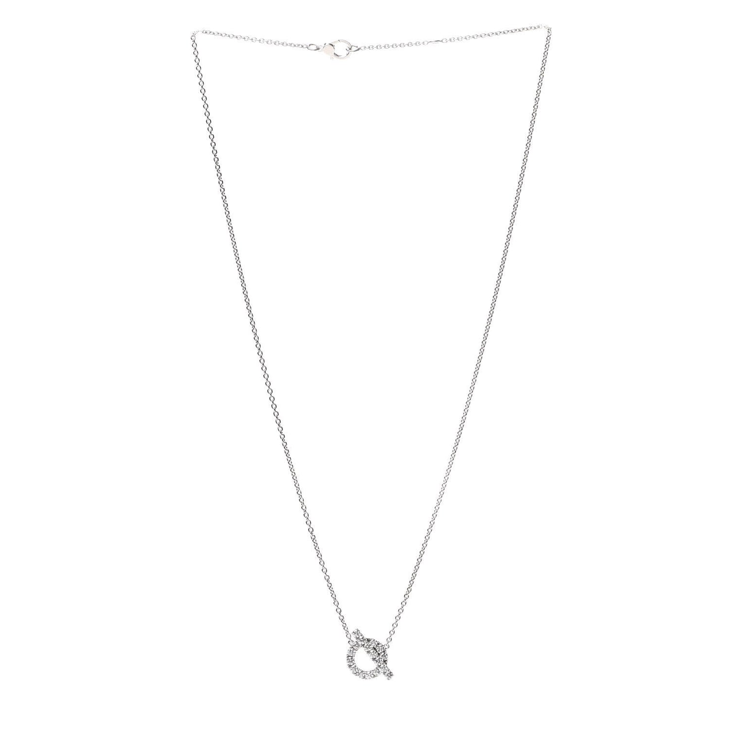 18K White Gold Diamond Finesse Pendant Necklace