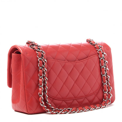 Chanel Lambskin Quilted Medium Double Flap Red 2 of 9