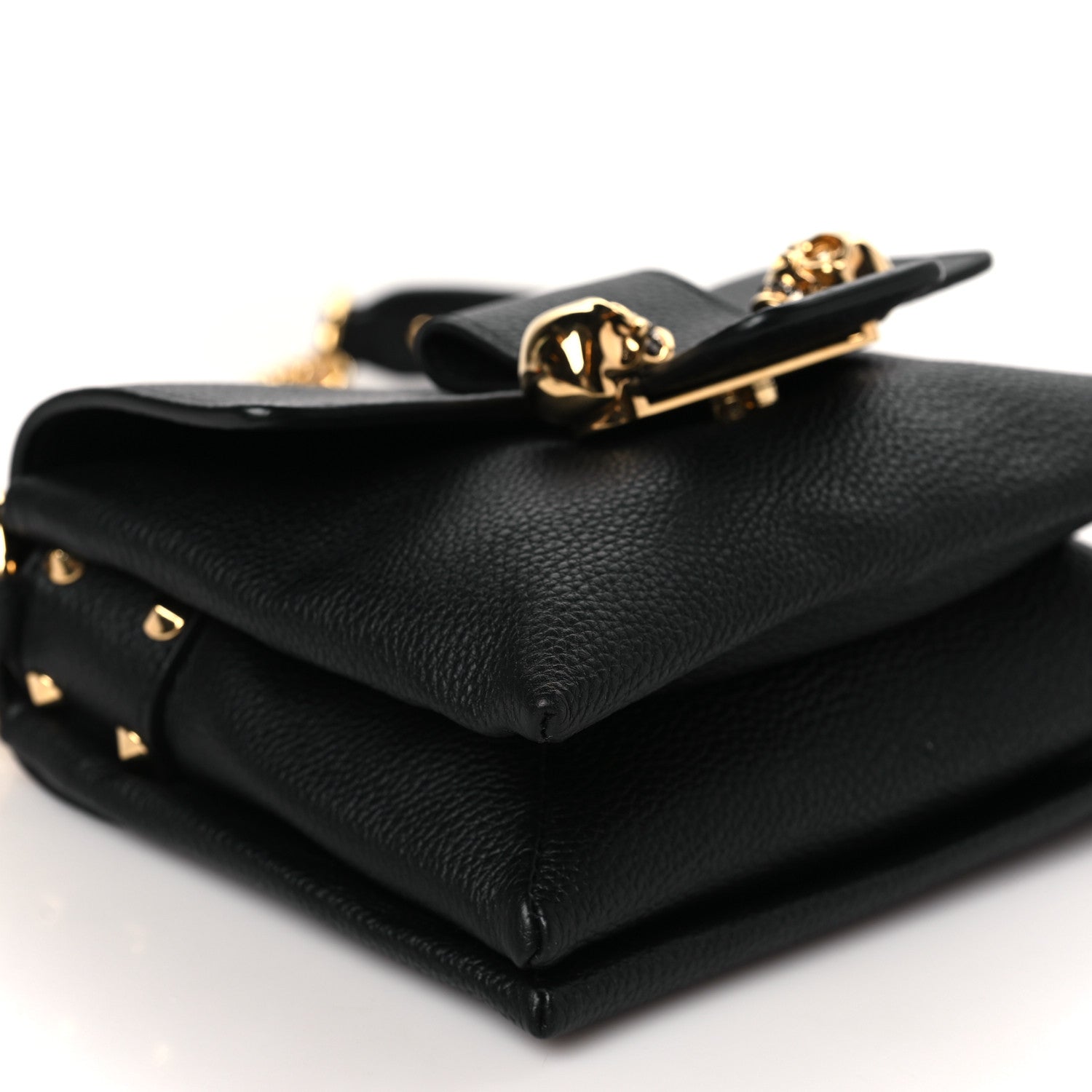 Alexander McQueen Calfskin Small Twin Skull Chain Crossbody Black 8 of 9