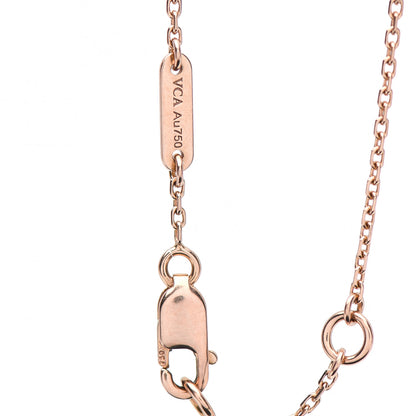 Van Cleef & Arpels 18K Rose Gold Carnelian Sweet Alhambra Heart Bracelet 4 of 4