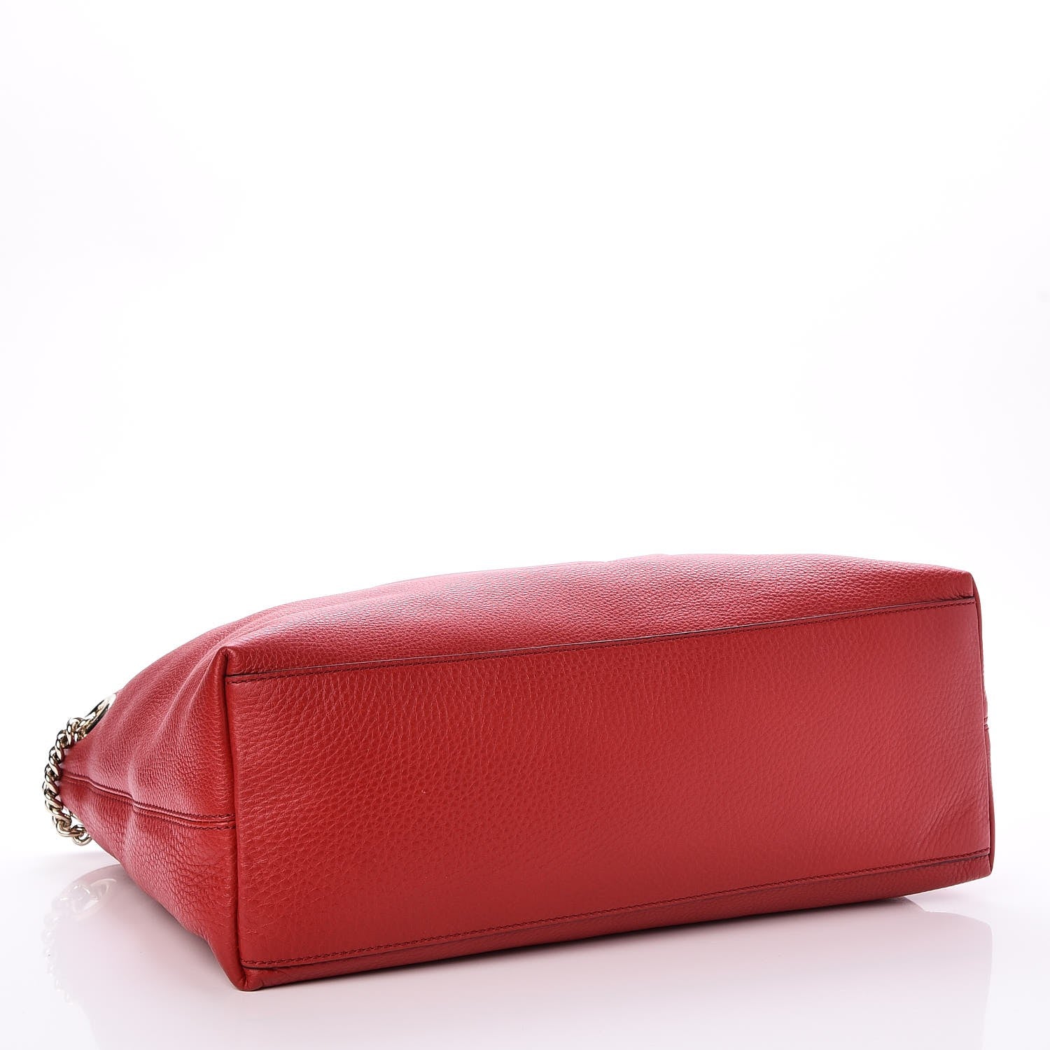 Gucci Pebbled Calfskin Medium Soho Chain Shoulder Bag Tabasco Red 4 of 7