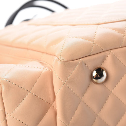 Chanel Calfskin Quilted Large Cambon Multipocket Reporter Beige Black 14 of 16