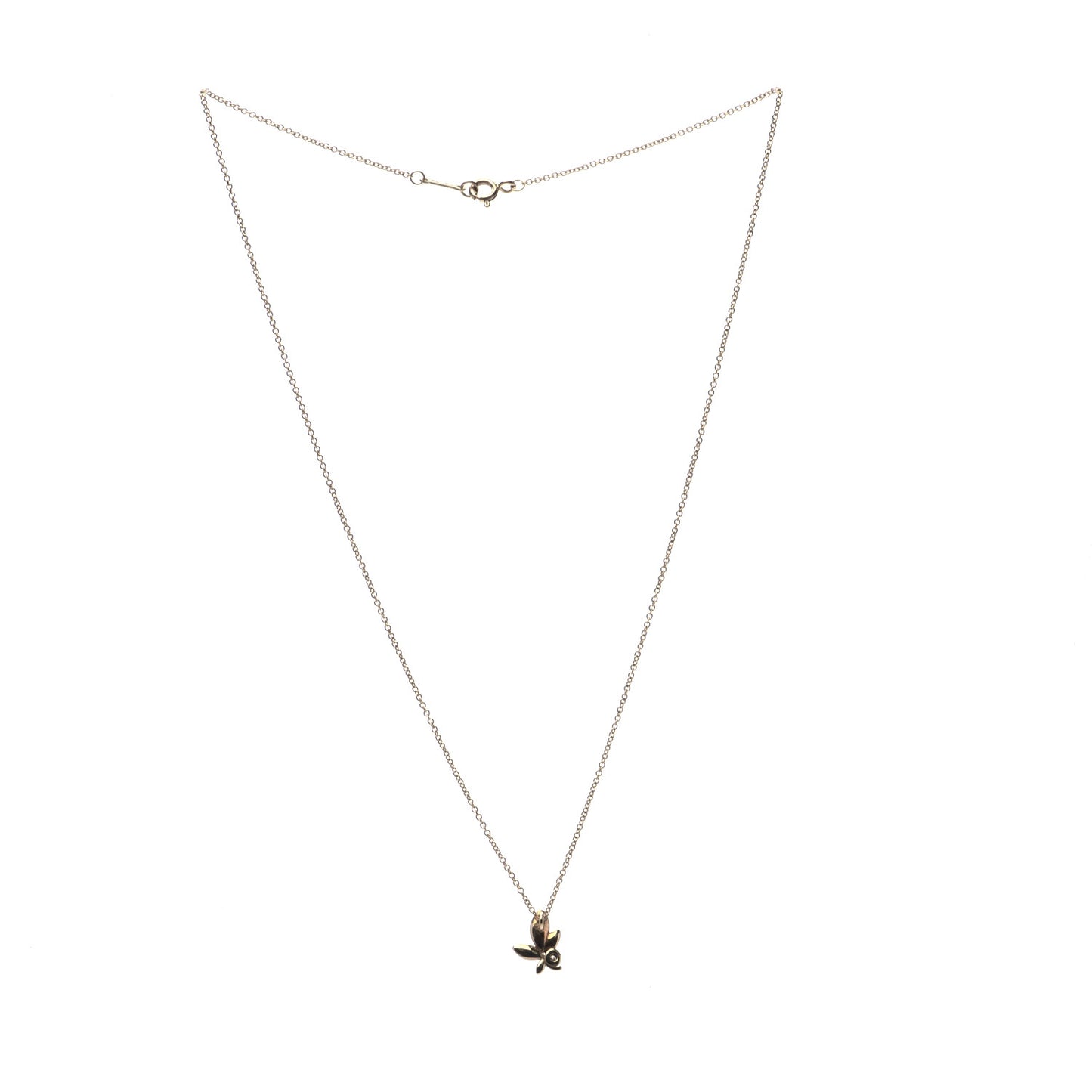 18K Yellow Gold Diamond Paloma Picasso Olive Leaf Pendant Necklace