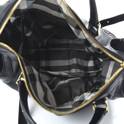 Burberry Calfskin Perforated Ellers Satchel Black 5 of 10