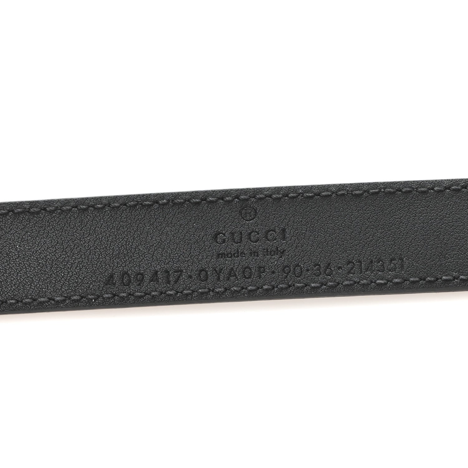 Gucci Calfskin Double G 20mm Belt 90 36 Black 3 of 4