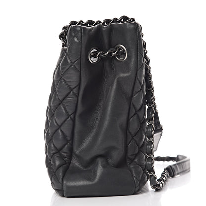 Chanel Iridescent Calfskin Small New Bubble Quilt Tote Dark Grey 11 of 12