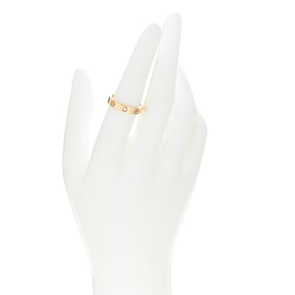Cartier 18K Yellow Gold Diamond 4mm LOVE Wedding Band Ring 55 7.25 2 of 5