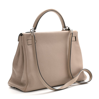 Hermes Taurillon Clemence Kelly Retourne 32 Gris Tourterelle 3 of 14