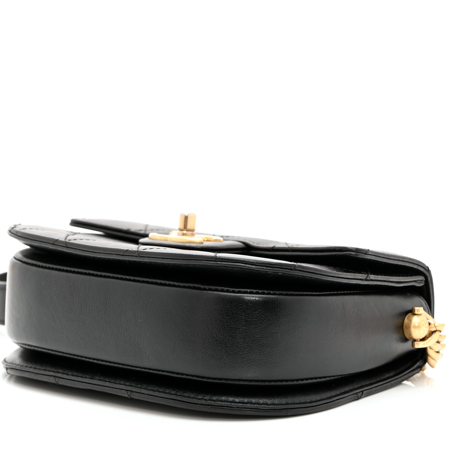 Chanel Calfskin Quilted Moon Messenger Black 10 of 10