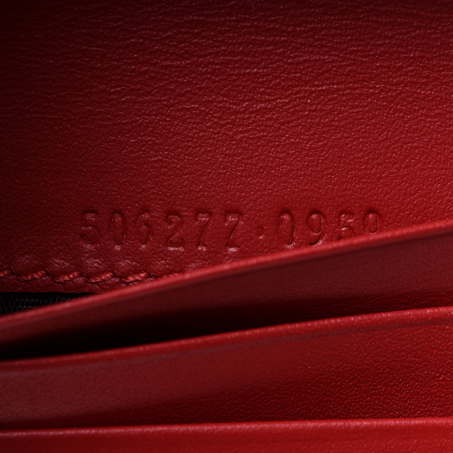 GG Supreme Monogram Bosco Patch Card Case Wallet Beige Malva Hibiscus Red