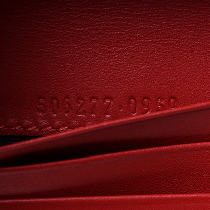 Gucci GG Supreme Monogram Bosco Patch Card Case Wallet Beige Malva Hibiscus Red 7 of 10