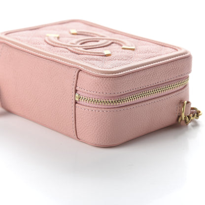 Chanel Caviar Quilted Filigree Vanity Clutch With Chain Pink 7 of 11