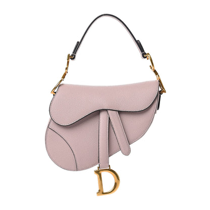 Christian Dior Grained Calfskin Mini Saddle Bag Light Pink 1 of 8