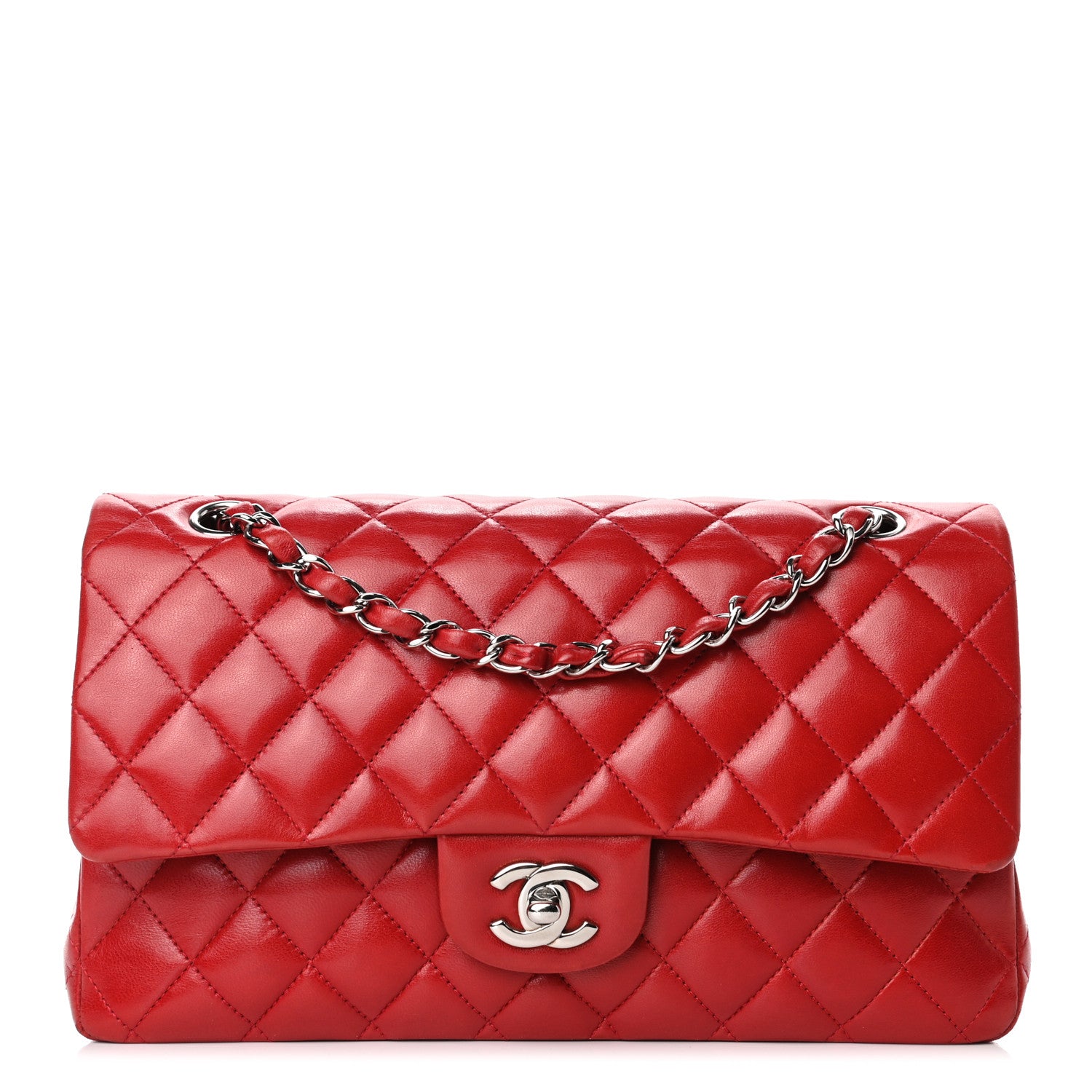 Chanel Lambskin Quilted Medium Double Flap Red 1 of 6