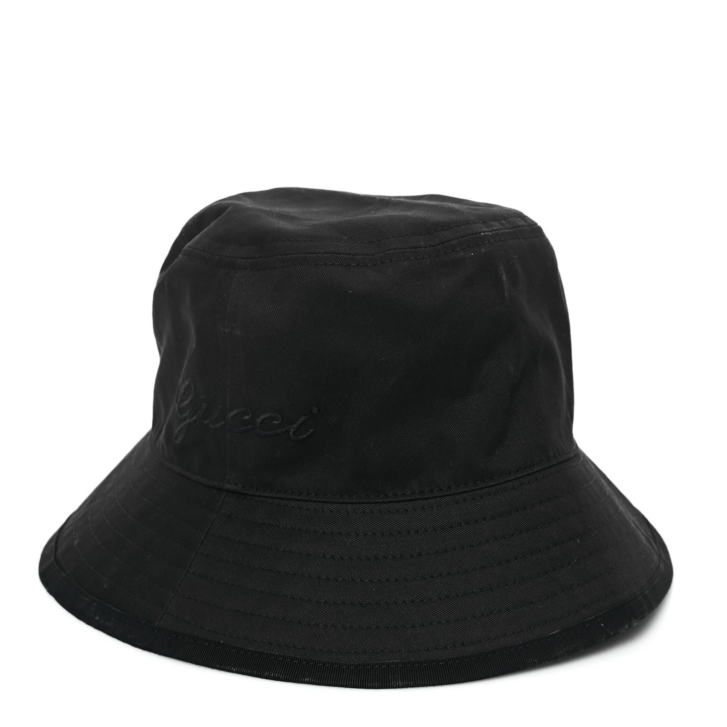 Cotton Logo Cabris Bucket Hat M Black