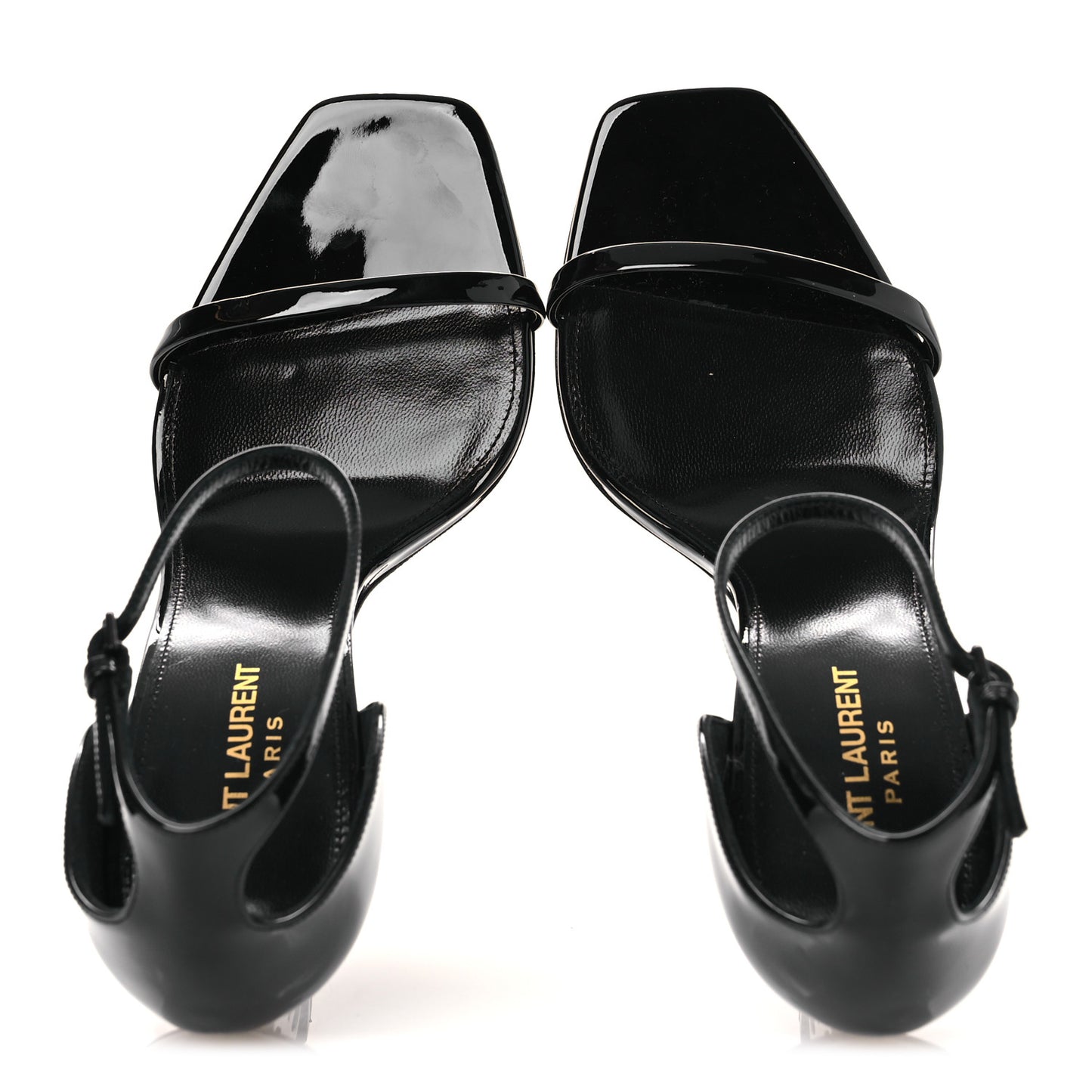 Patent Calfskin Opyum 110 Sandals 40 Black