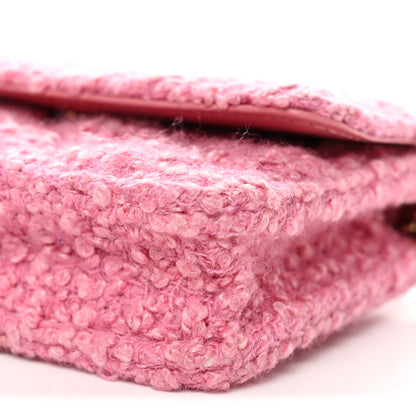 Chanel Tweed Quilted Flap Chain Waist Bag Pink 11 of 11