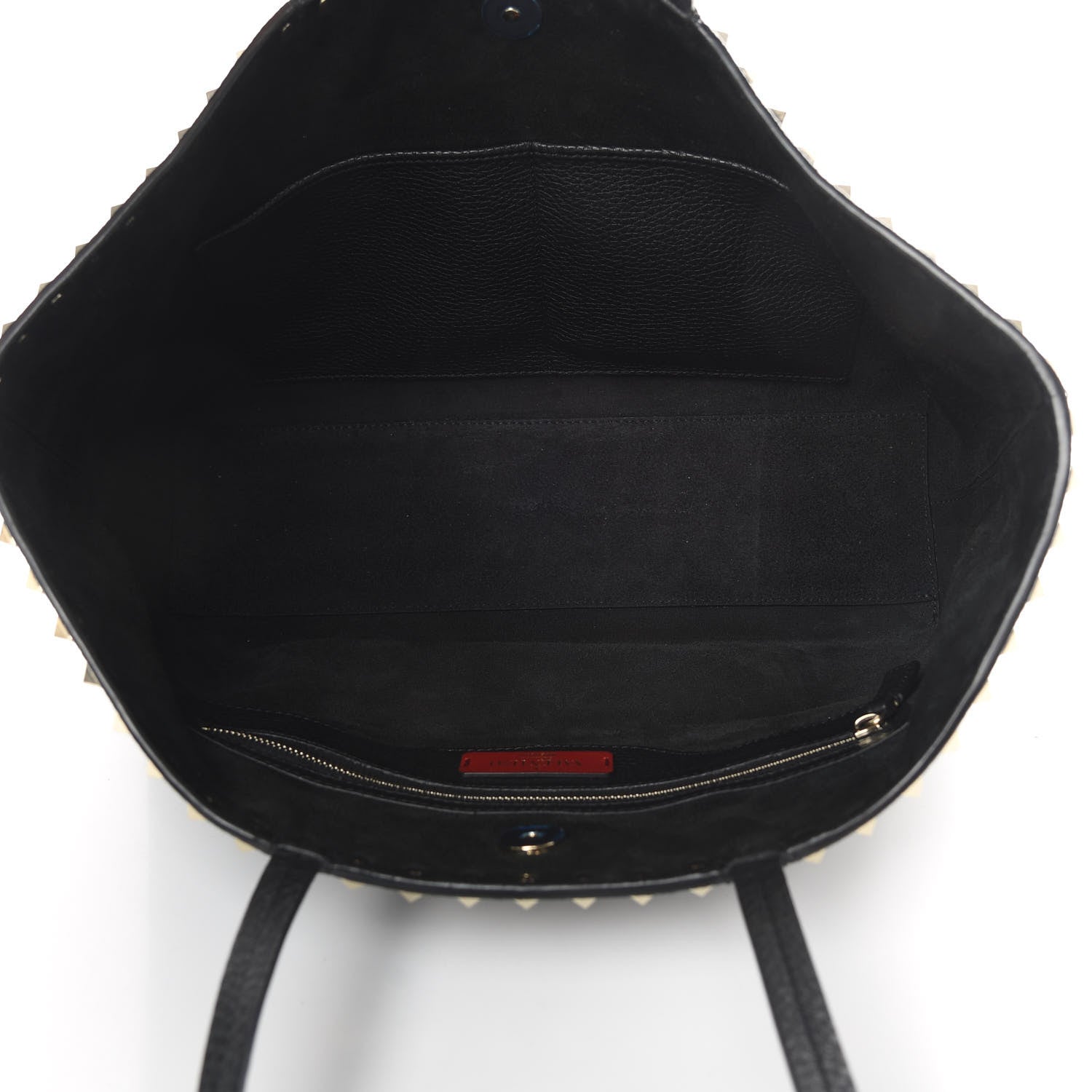 Valentino Garavani Grained Calfskin Small Rockstud Shoulder Tote Black 5 of 12