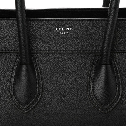 Celine Drummed Calfskin Mini Luggage Black 7 of 9