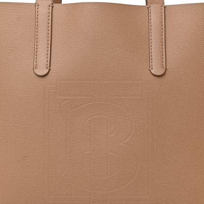Burberry Calfskin TB Motif Embossed Medium Tote Camel 7 of 13