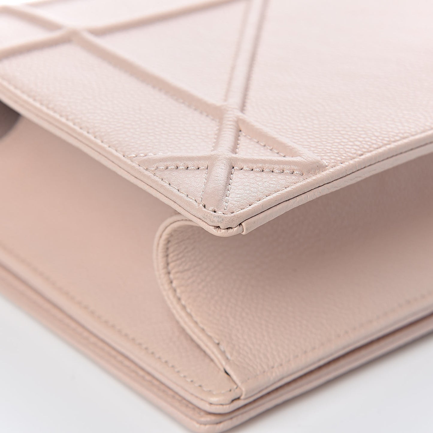Grained Calfskin Cannage Medium Diorama Flap Bag Rose Poudre