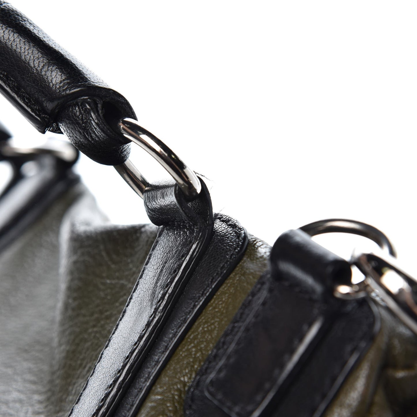 Sugar Goatskin Medium Tri-Color Pandora Khaki Black