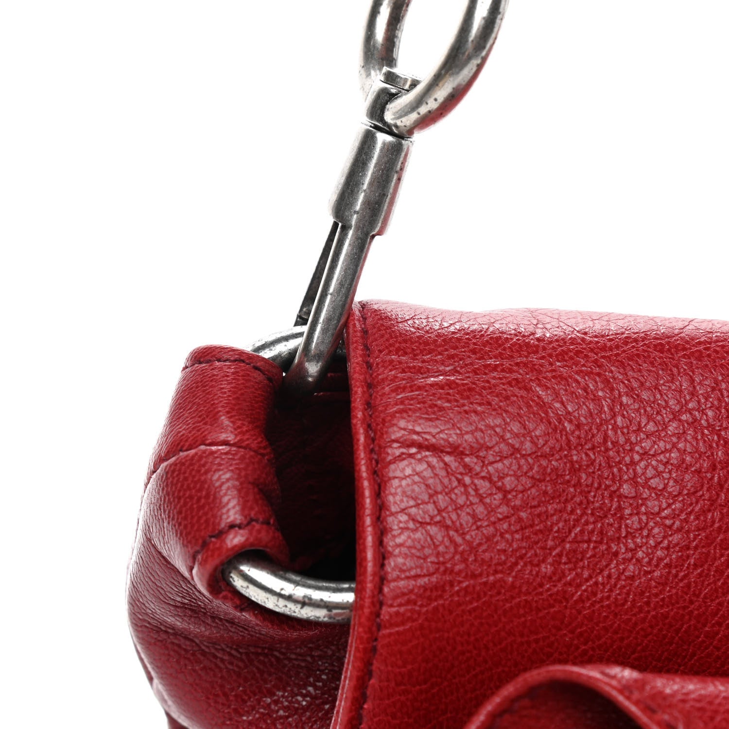 Saint Laurent Chevre Nadja Shoulder Bag Red 9 of 9