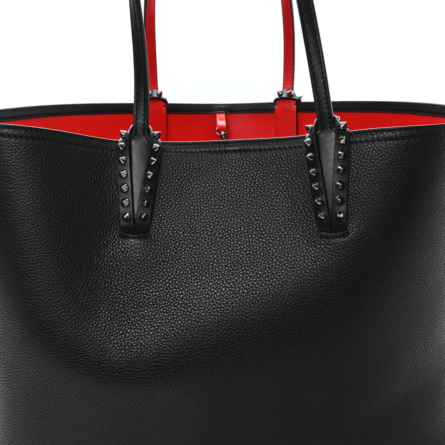 Calfskin Empire Spikes East West Cabata Tote Black