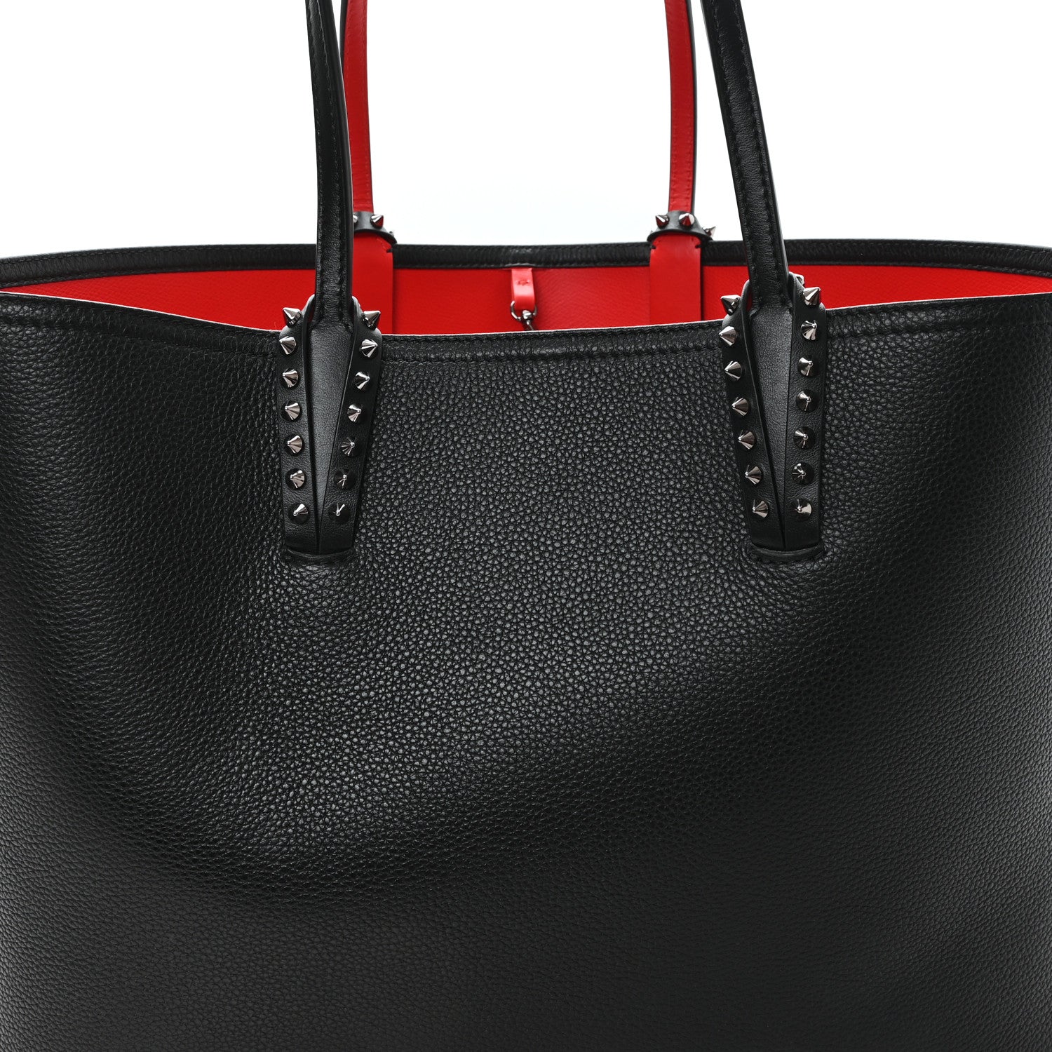 Christian Louboutin Calfskin Empire Spikes East West Cabata Tote Black 9 of 12