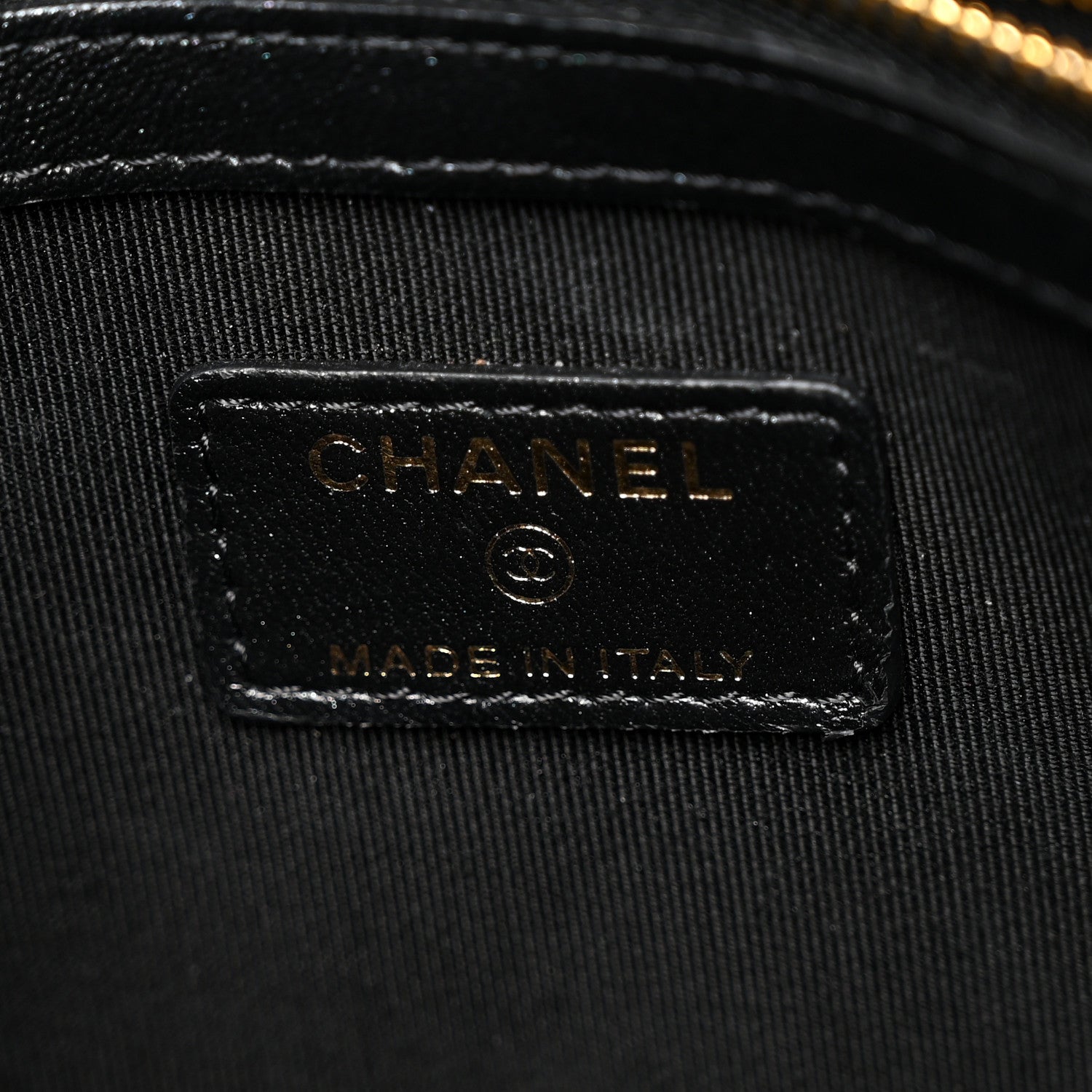 Chanel Shiny Lambskin Quilted Medium Double Case With Strap Black 6 of 10