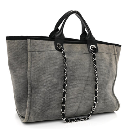 Chanel Canvas Medium Deauville Tote Grey 3 of 10