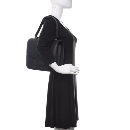 Hermes Veau Sombrero Constance Cartable 29 Black 2 of 26