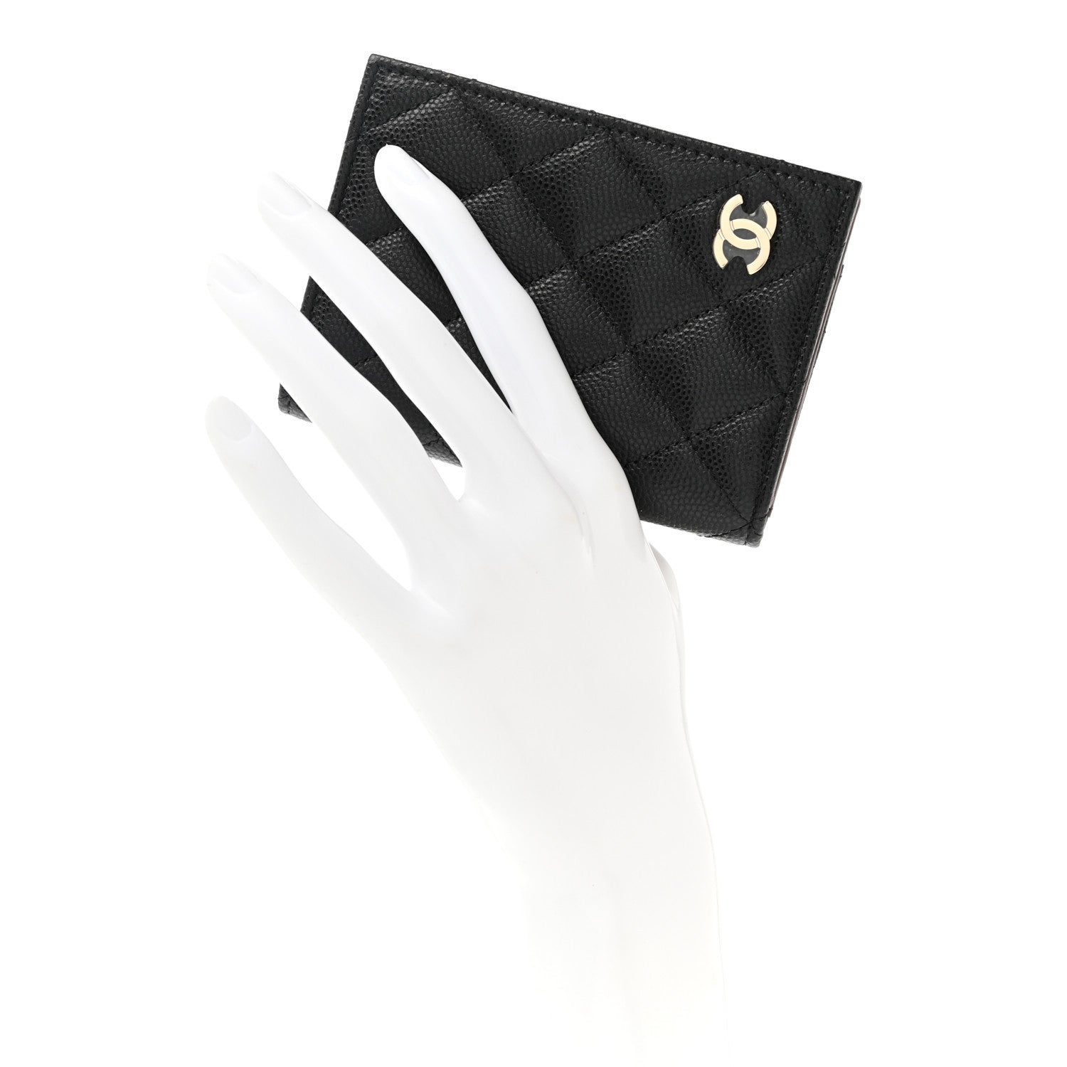 Chanel Caviar Quilted Card Holder Wallet Black 2 of 8