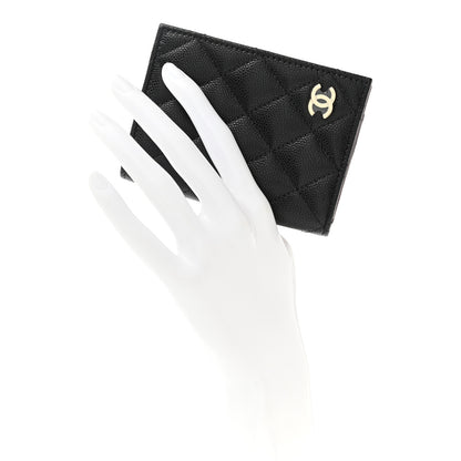 Chanel Caviar Quilted Card Holder Wallet Black 2 of 8