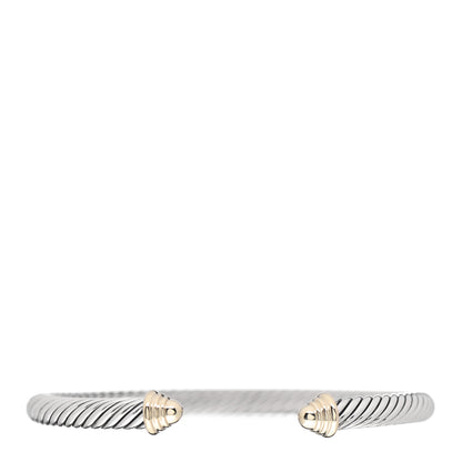 David Yurman Sterling Silver 14K Yellow Gold 5mm Cable Classics Bracelet 1 of 4