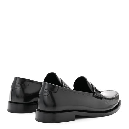 Saint Laurent Calfskin Penny Loafers 38 Black 4 of 10