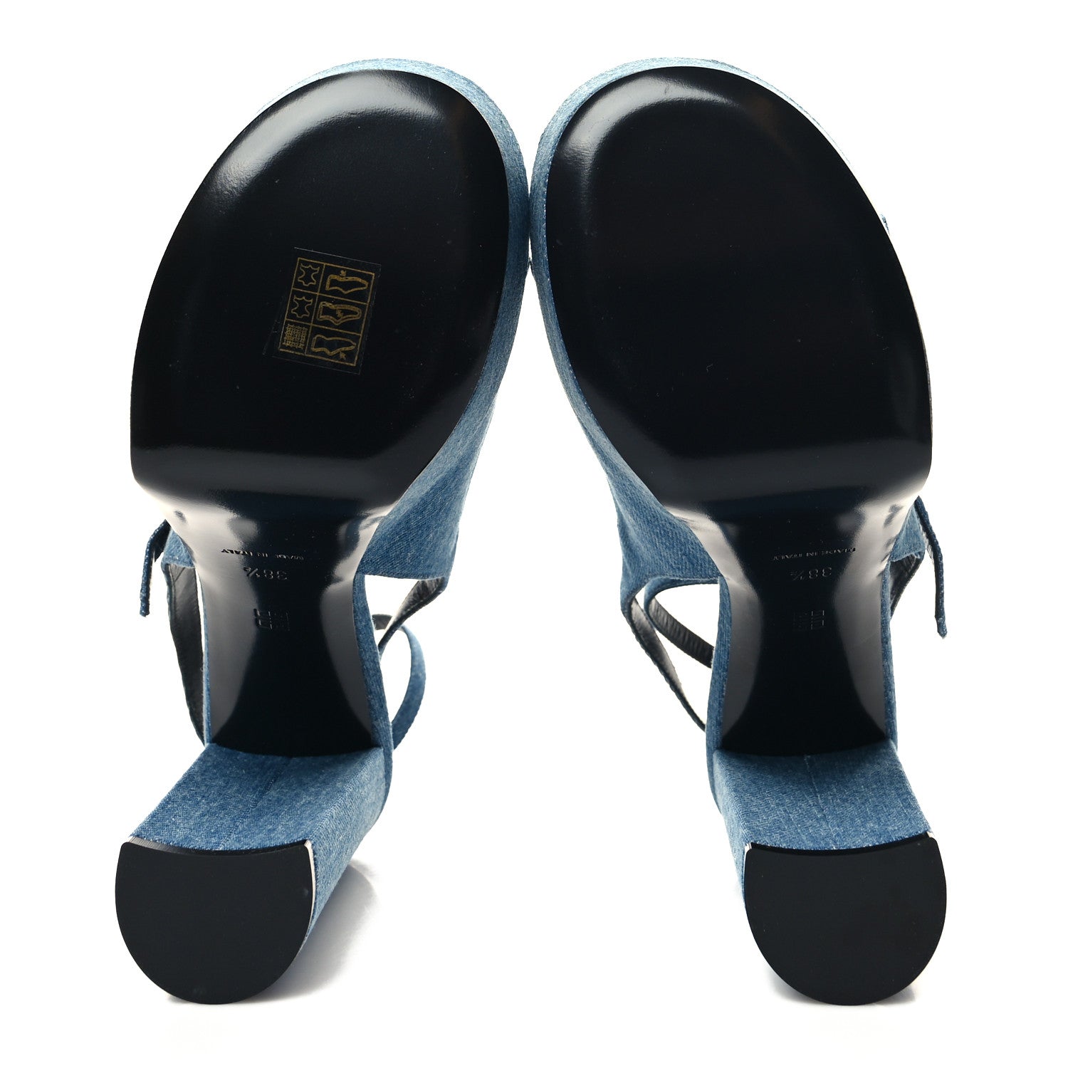 Givenchy Denim Voyou Sandals 38.5 Medium Blue 5 of 9