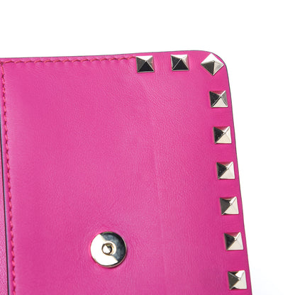 Valentino Garavani Vitello Rockstud Chain Flap Crossbody Bag Fuxia 9 of 11