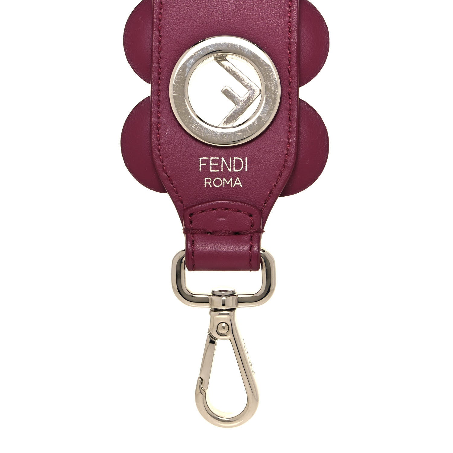 Fendi Vitello Century Opaco F is Fendi Floral Mini Strap You Black Cherry 3 of 5