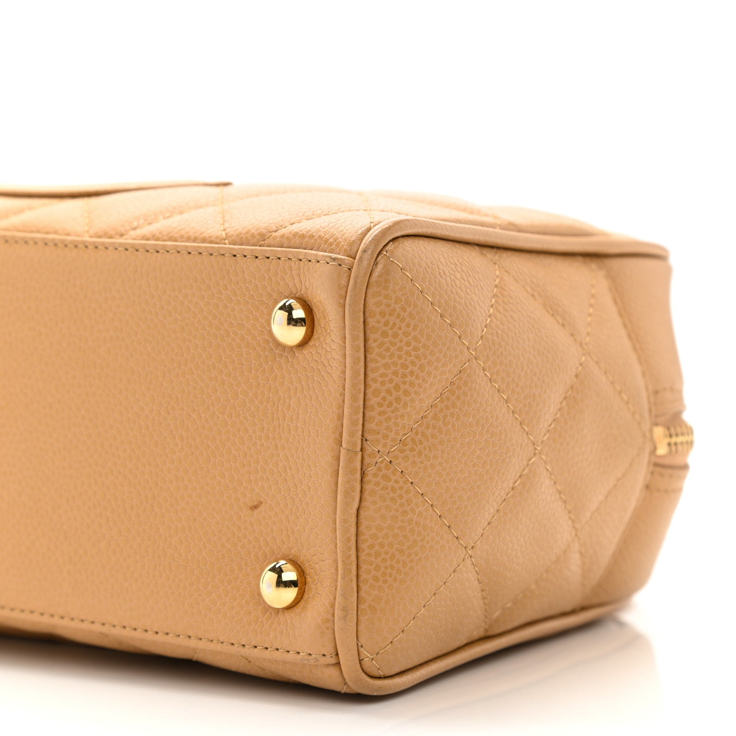 Chanel Caviar Quilted Small Bowler Beige 10 of 10